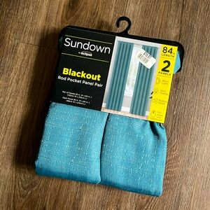 Sundown by Eclipse 84” Rod Pocket Blackout Curtain Panel Pair